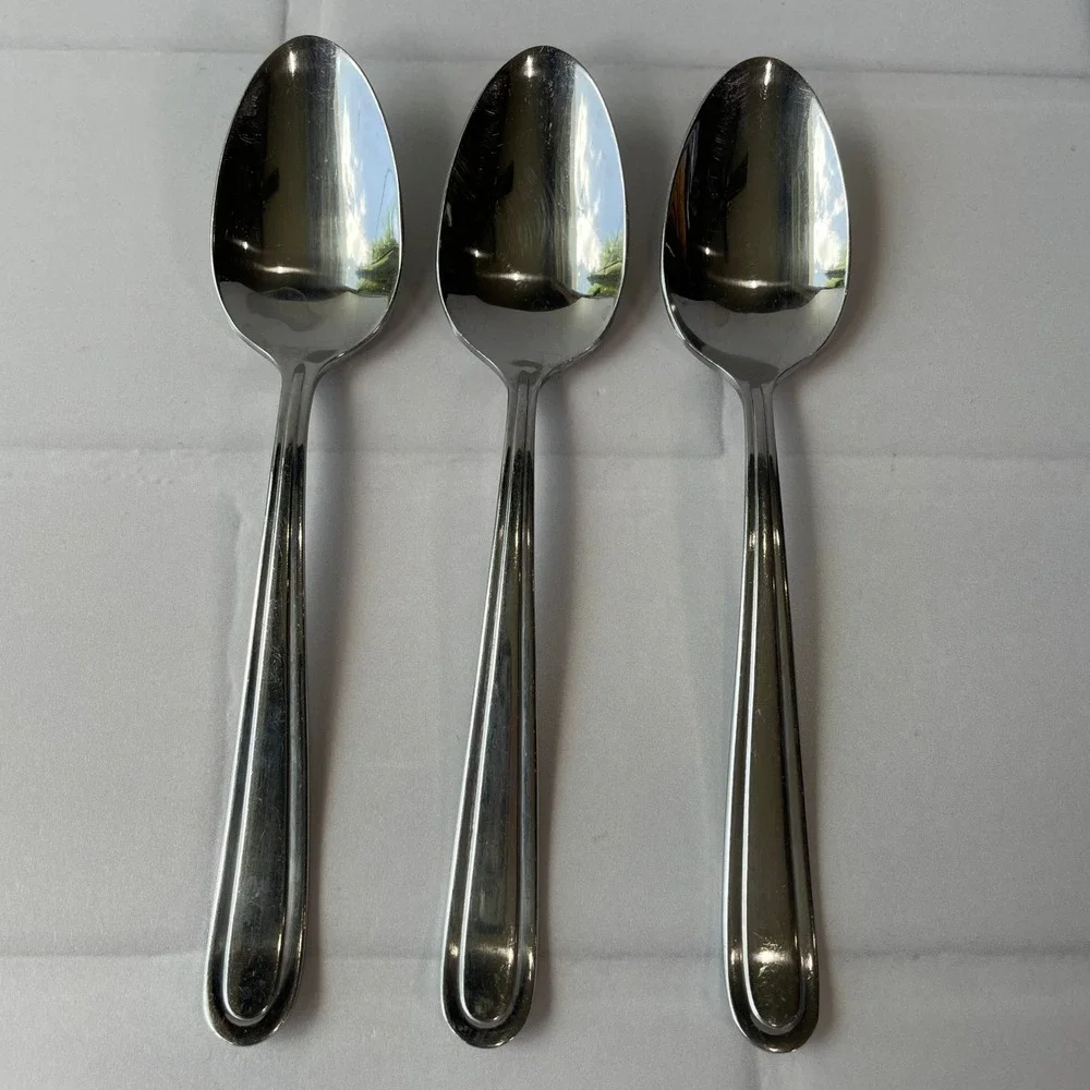 Wallace Stainless Steel Teaspoons Set of 3 Pattern WAS255 18/0 Flatware 6 inch